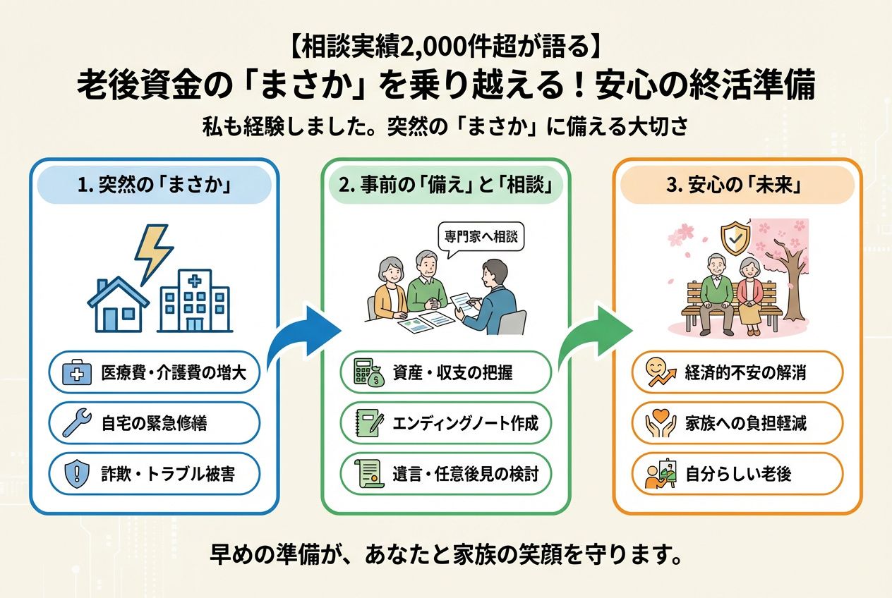 老後資金 私も経験しました。突然の「まさか」に備える大切さ
