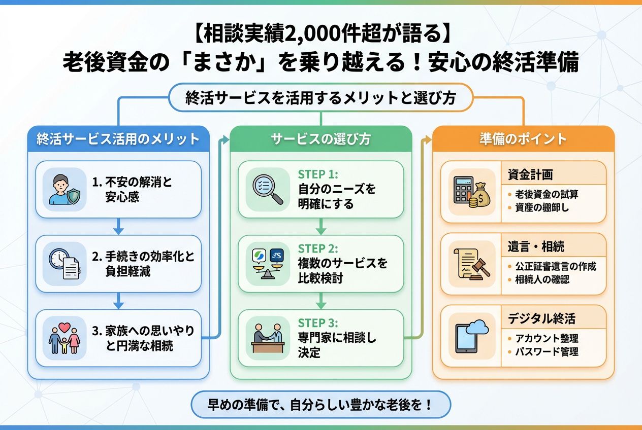 老後資金 終活サービスを活用するメリットと選び方