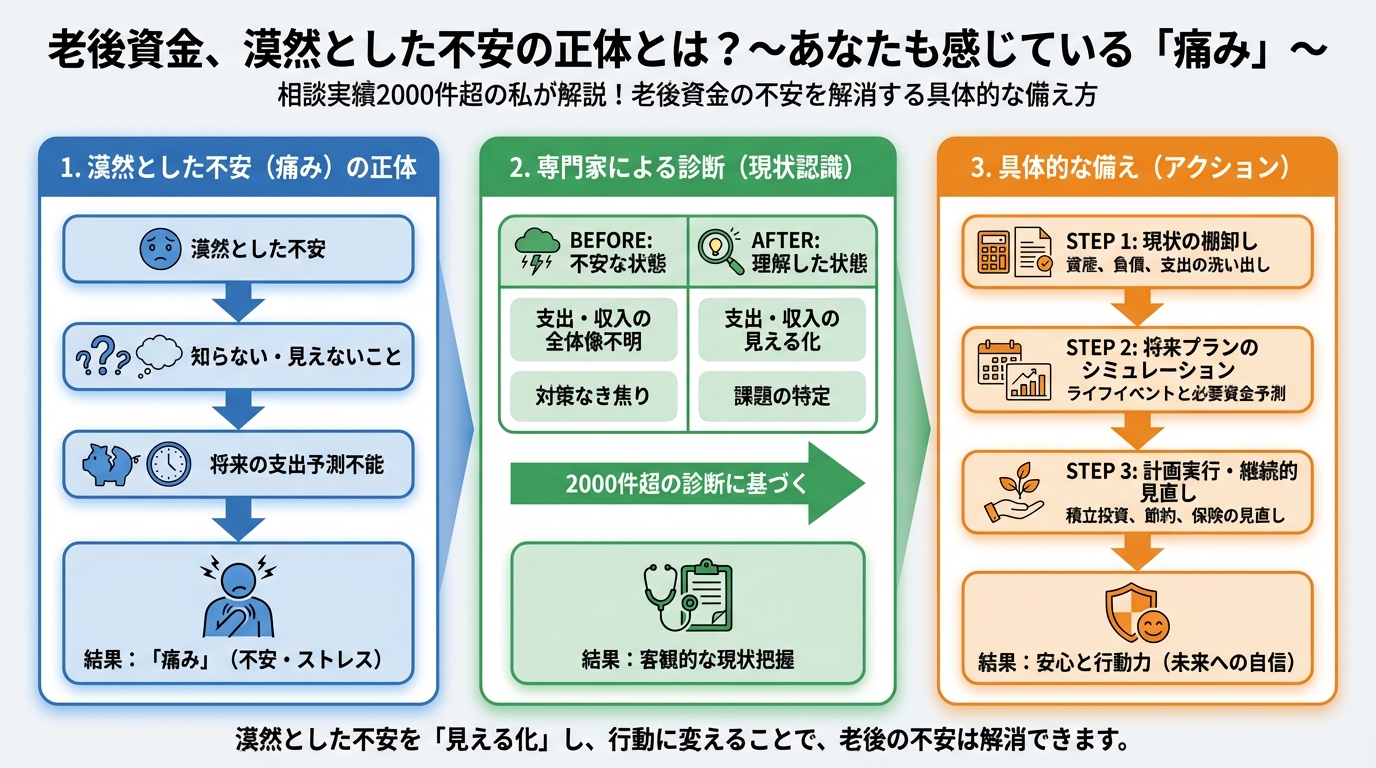 老後資金 老後資金、漠然とした不安の正体とは？～あなたも感じている「痛み」～