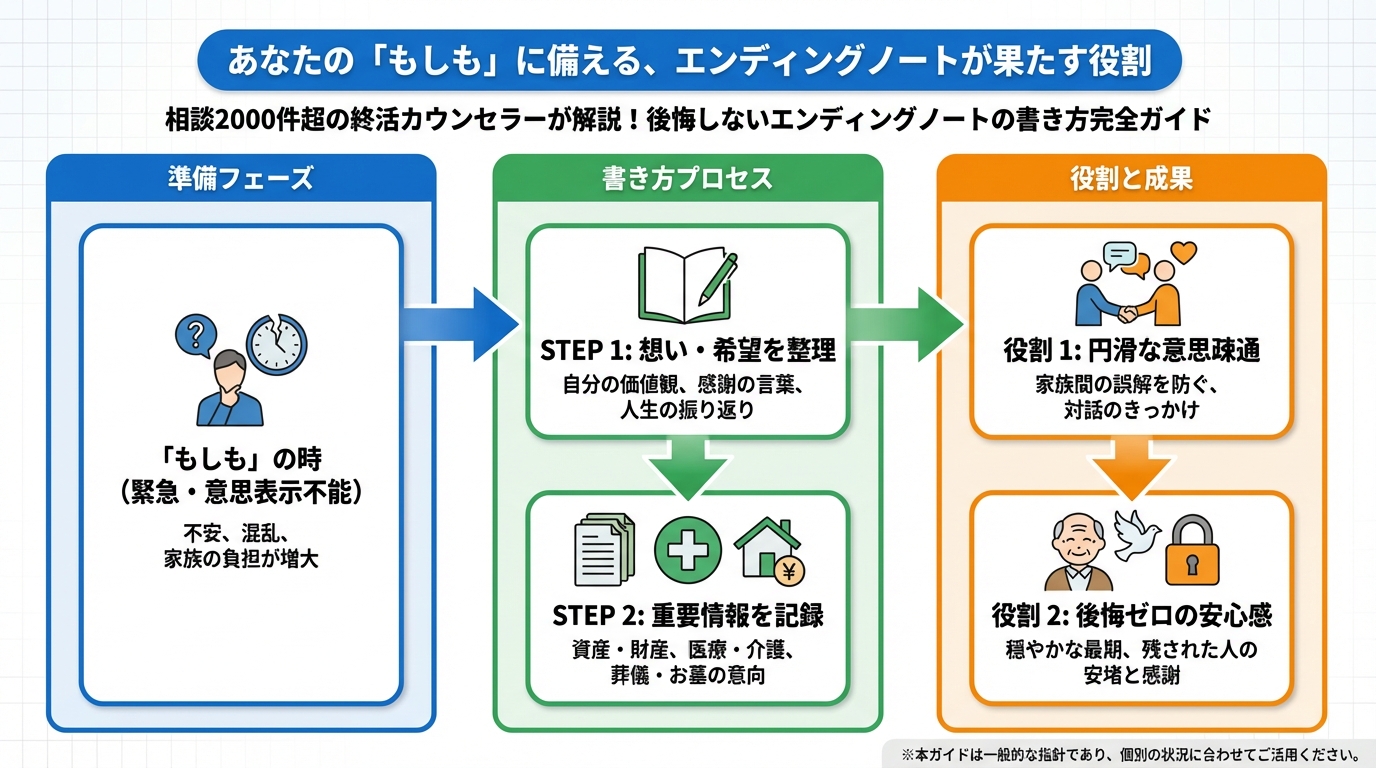 エンディングノート あなたの「もしも」に備える、エンディングノートが果たす役割