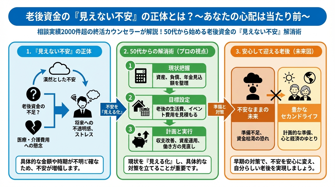 老後資金 老後資金の「見えない不安」の正体とは？～あなたの心配は当たり前～