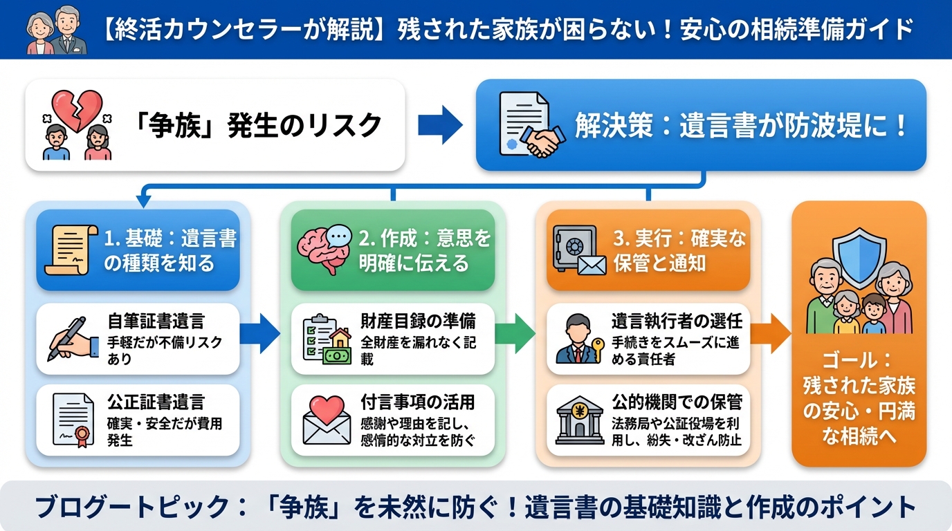 相続 「争族」を未然に防ぐ！遺言書の基礎知識と作成のポイント