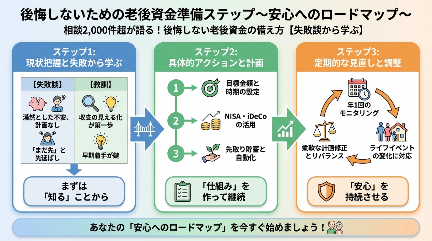 老後資金 後悔しないための老後資金準備ステップ～安心へのロードマップ～