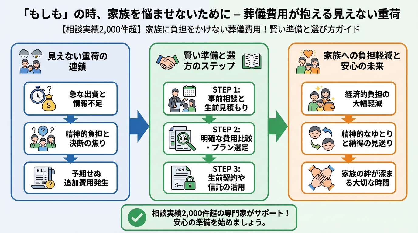 葬儀 「もしも」の時、家族を悩ませないために – 葬儀費用が抱える見えない重荷