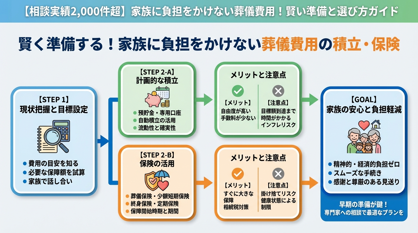 葬儀 賢く準備する！家族に負担をかけない葬儀費用の積立・保険