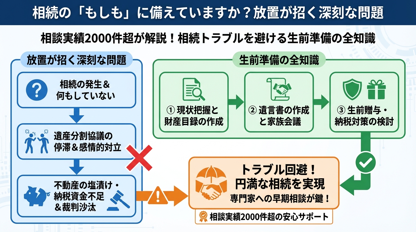 相続 相続の「もしも」に備えていますか？放置が招く深刻な問題