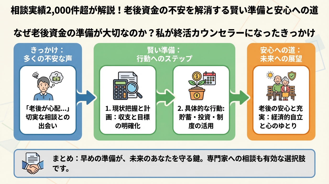 老後資金 なぜ老後資金の準備が大切なのか？私が終活カウンセラーになったきっかけ