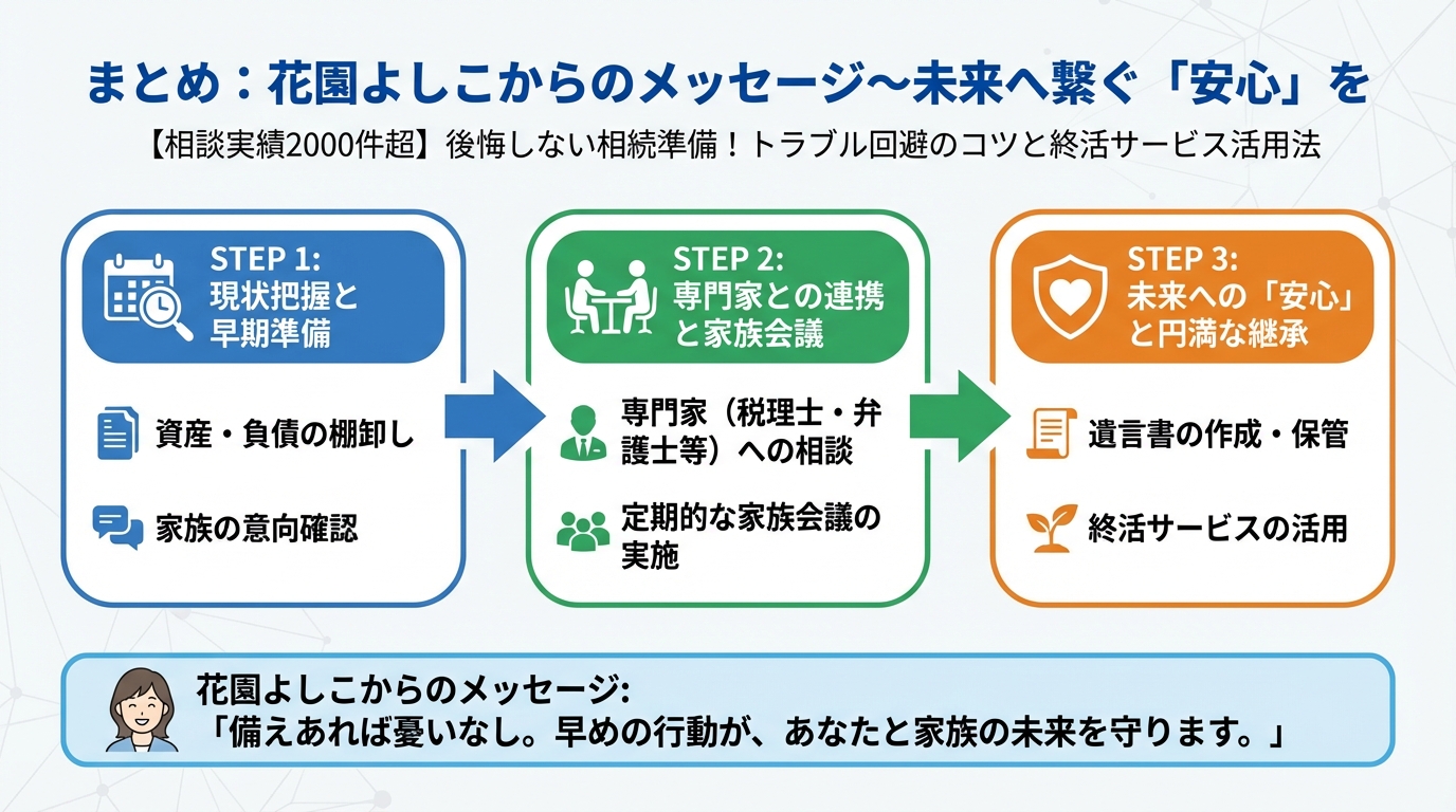 相続 まとめ：終活良子からのメッセージ～未来へ繋ぐ「安心」を