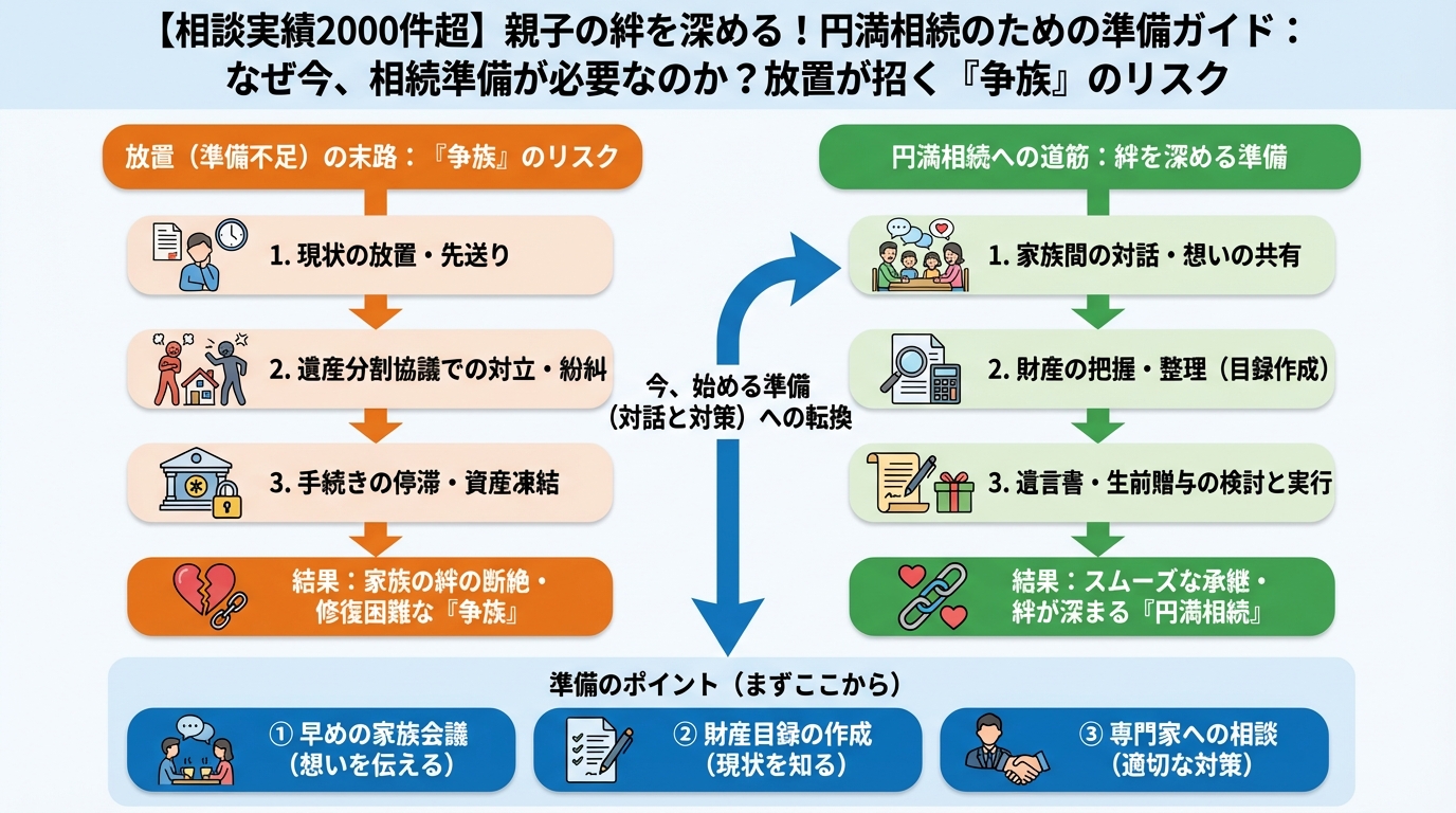 相続 なぜ今、相続準備が必要なのか？放置が招く『争族』のリスク
