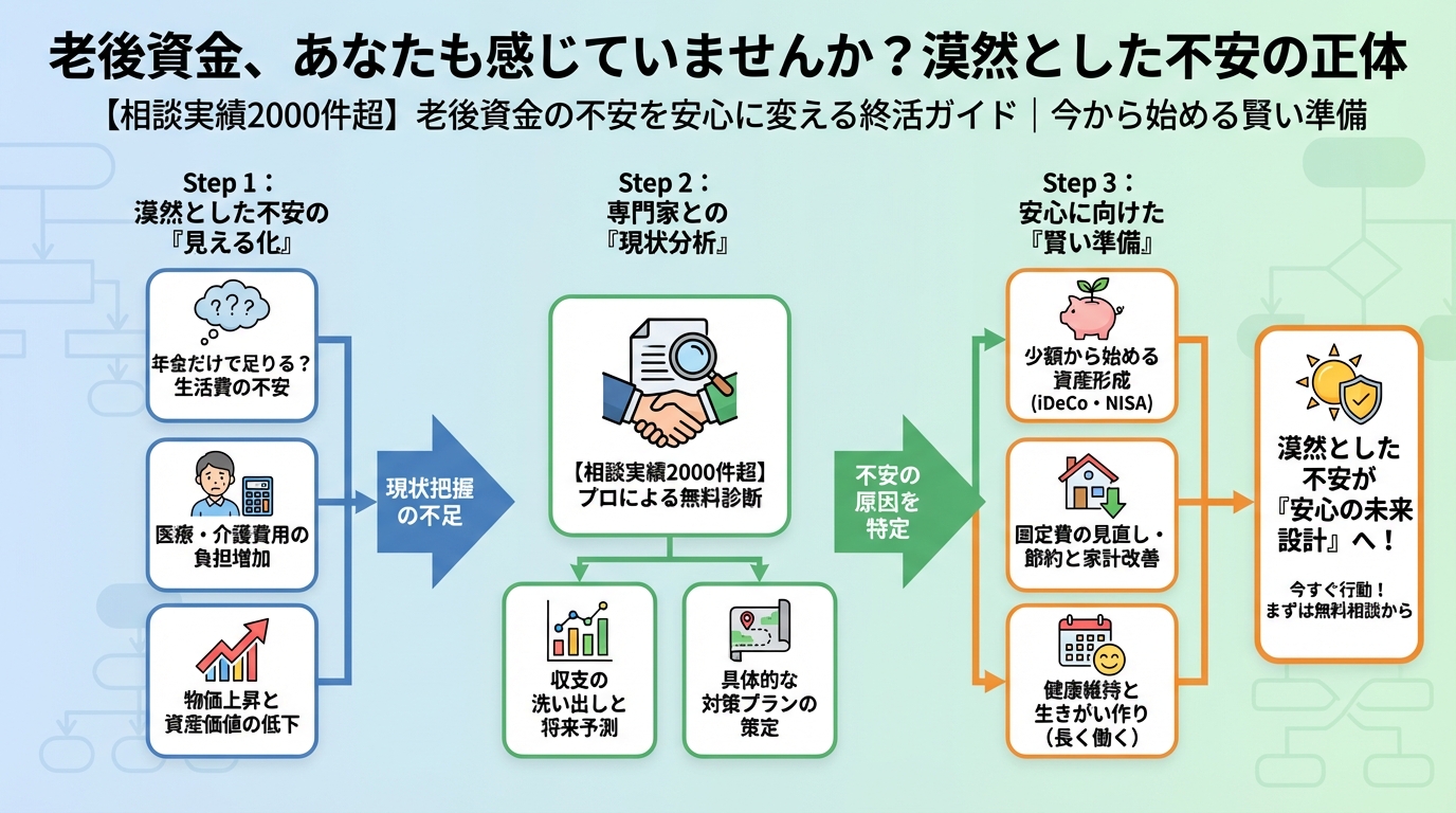 老後資金 老後資金、あなたも感じていませんか？漠然とした不安の正体