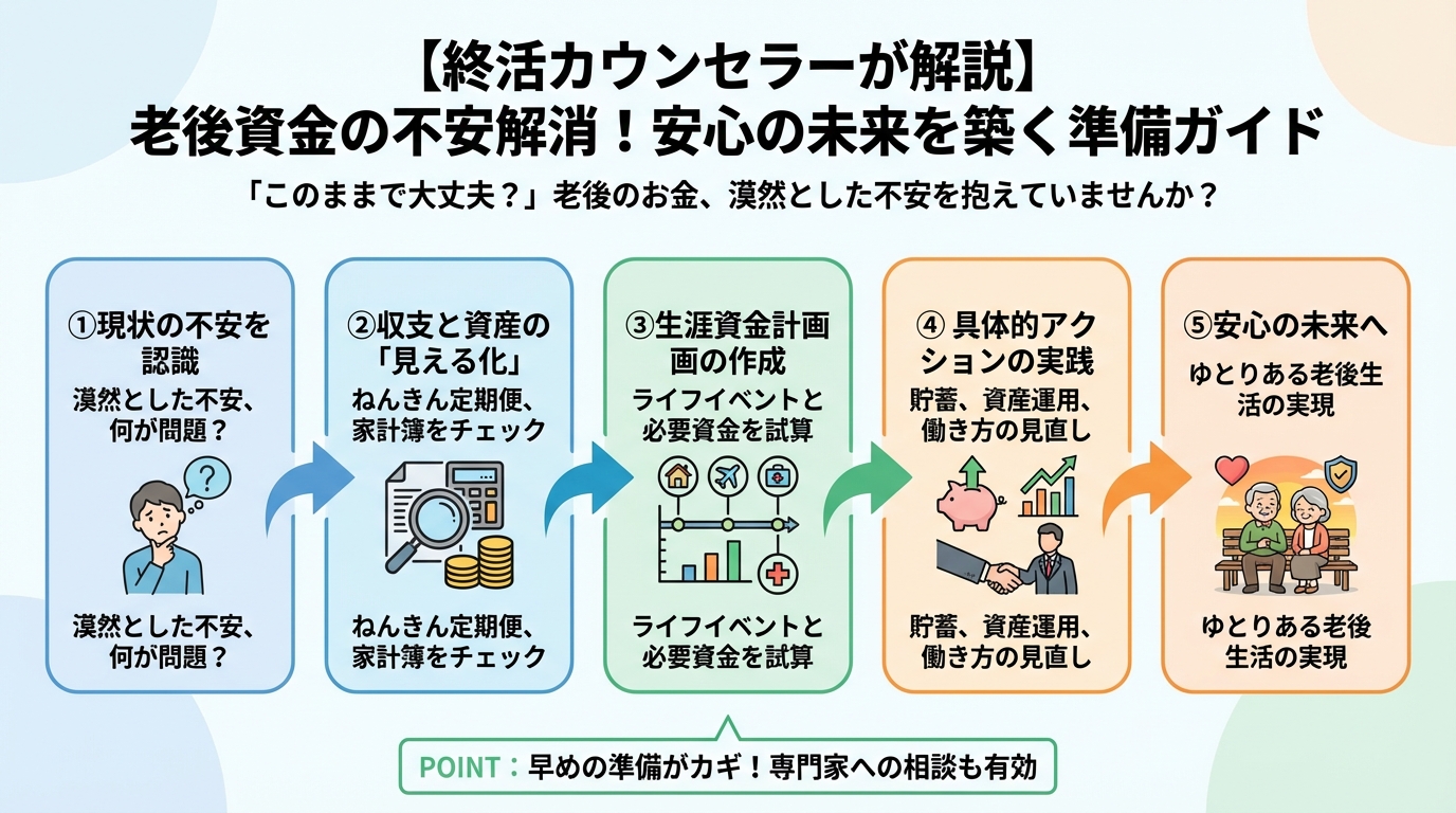 老後資金 「このままで大丈夫？」老後のお金、漠然とした不安を抱えていませんか？
