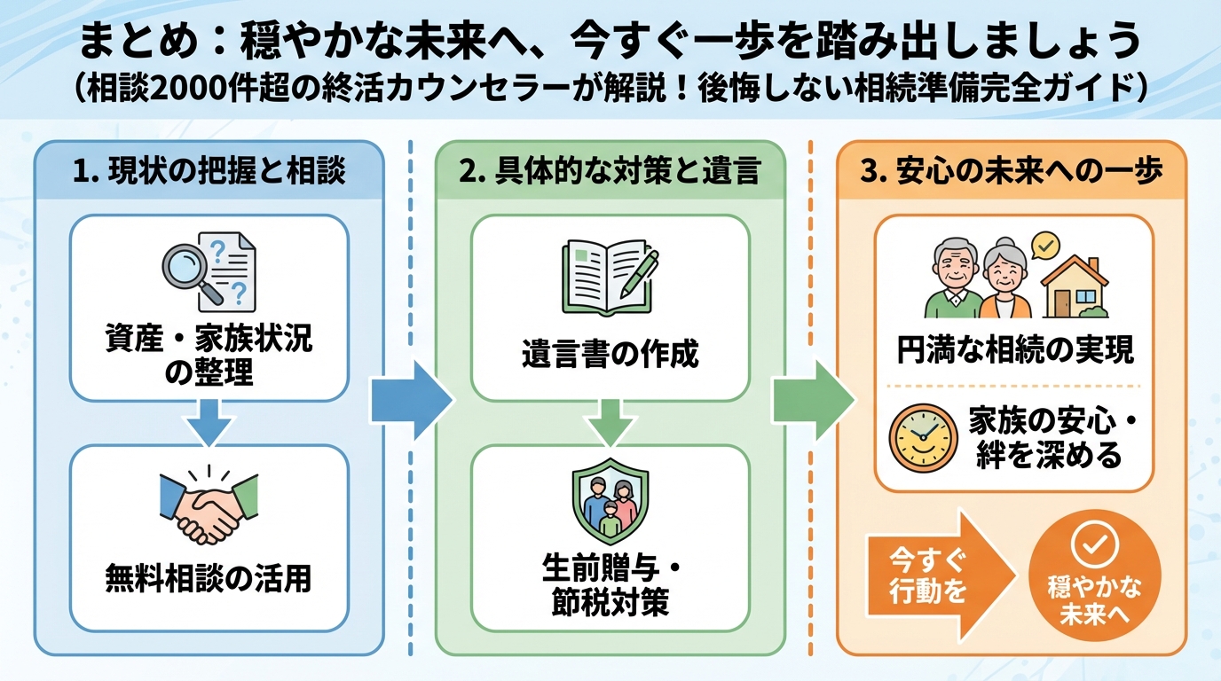相続 まとめ：穏やかな未来へ、今すぐ一歩を踏み出しましょう
