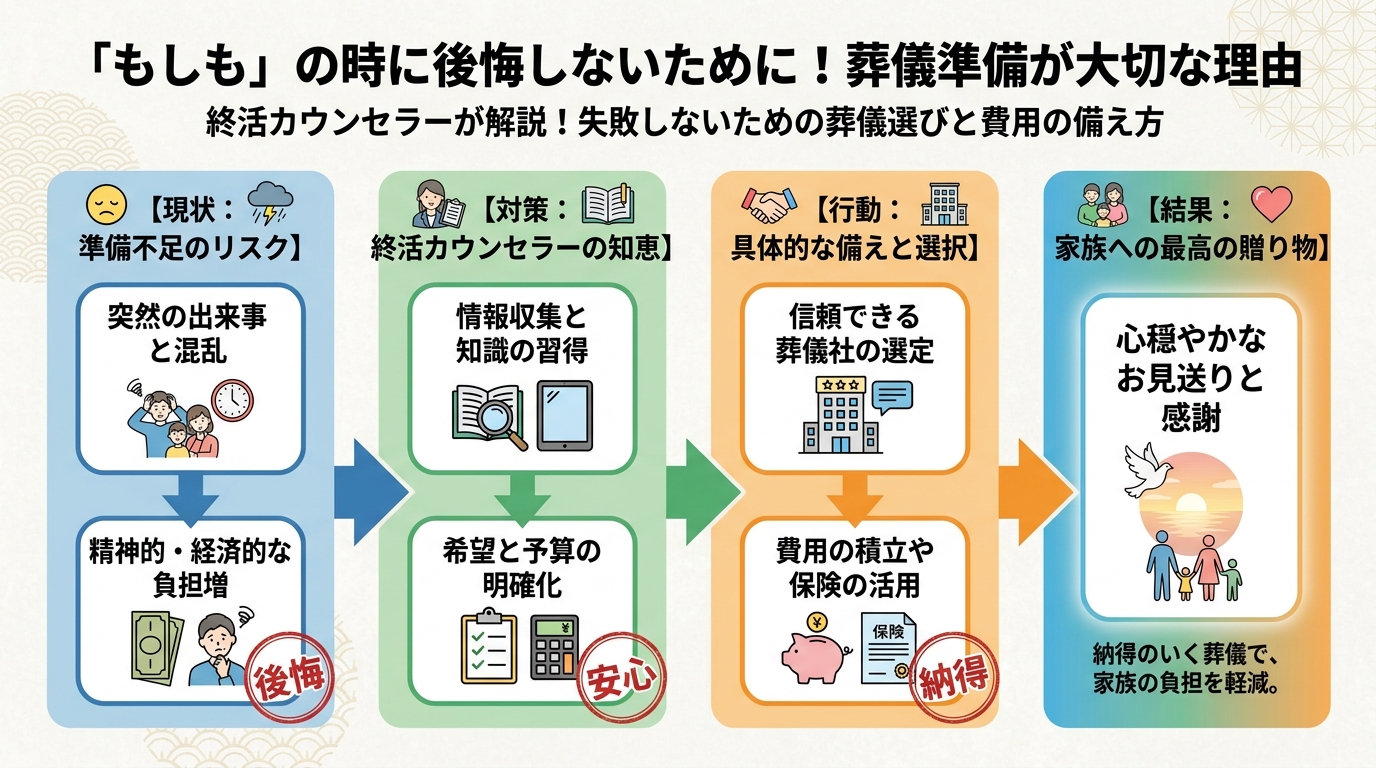 葬儀 「もしも」の時に後悔しないために！葬儀準備が大切な理由
