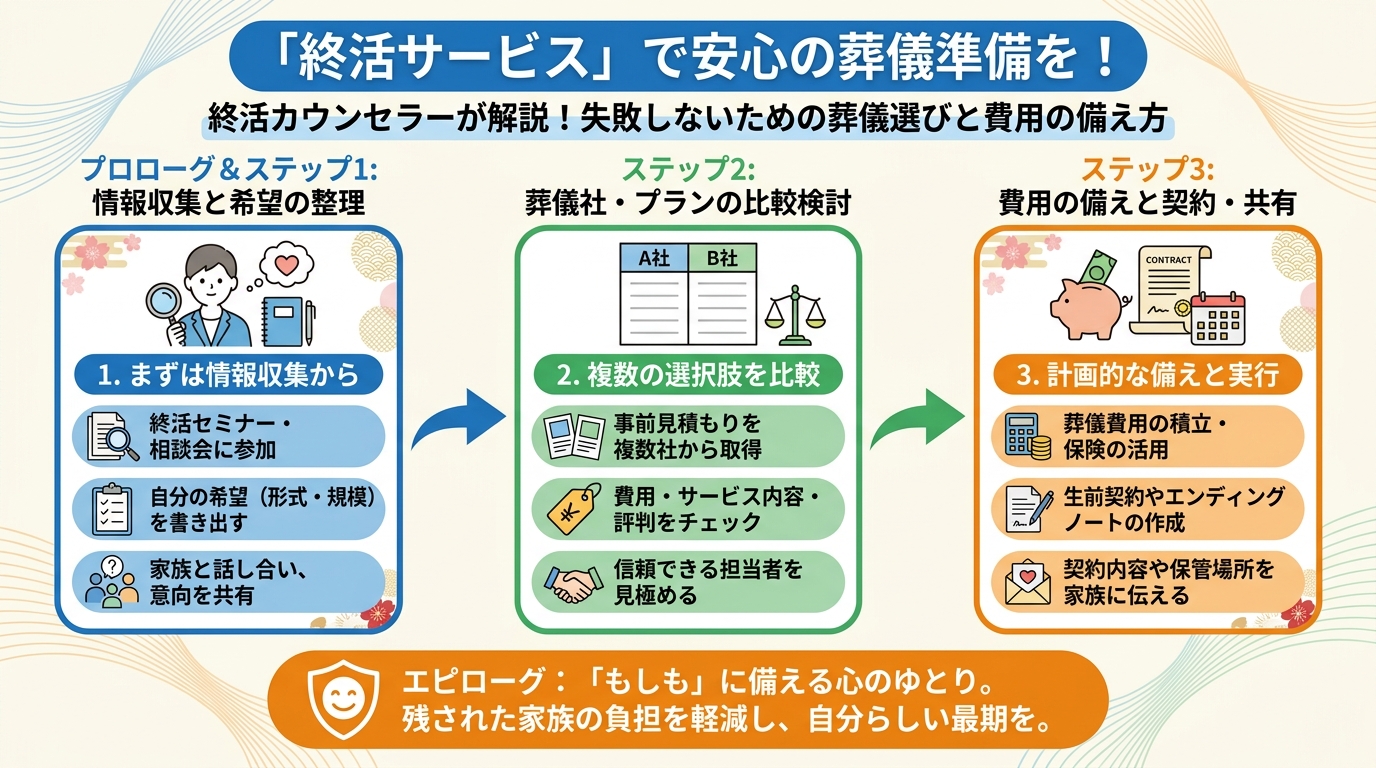 葬儀 「終活サービス」で安心の葬儀準備を！