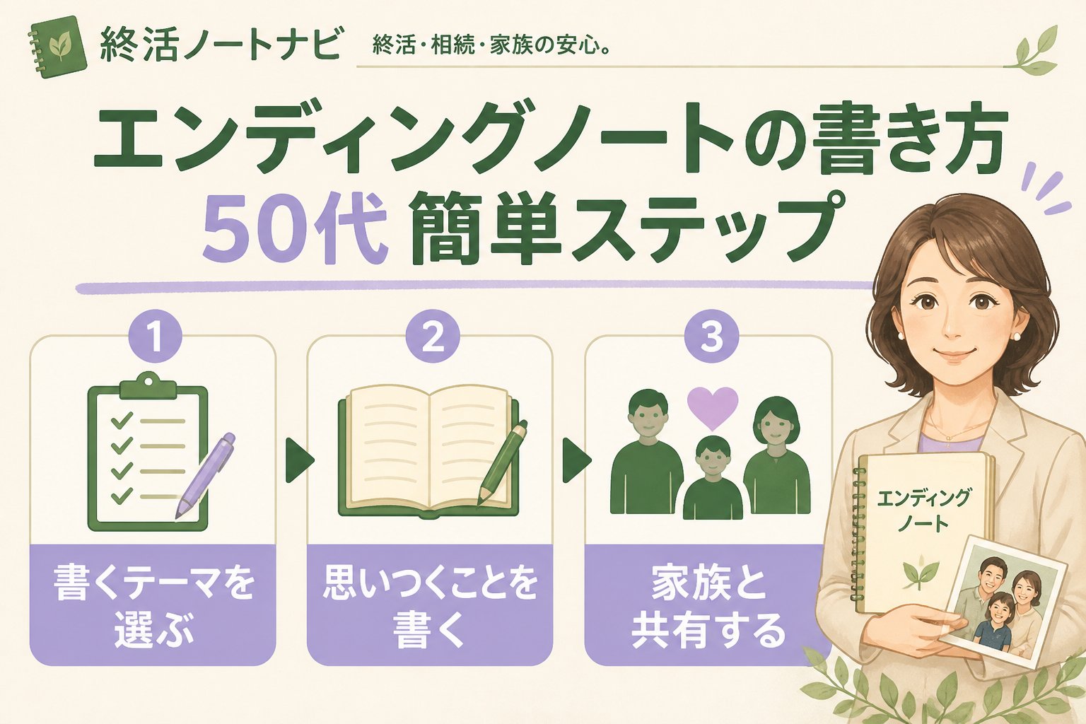 エンディングノート エンディングノートの書き方 50代 簡単ステップ