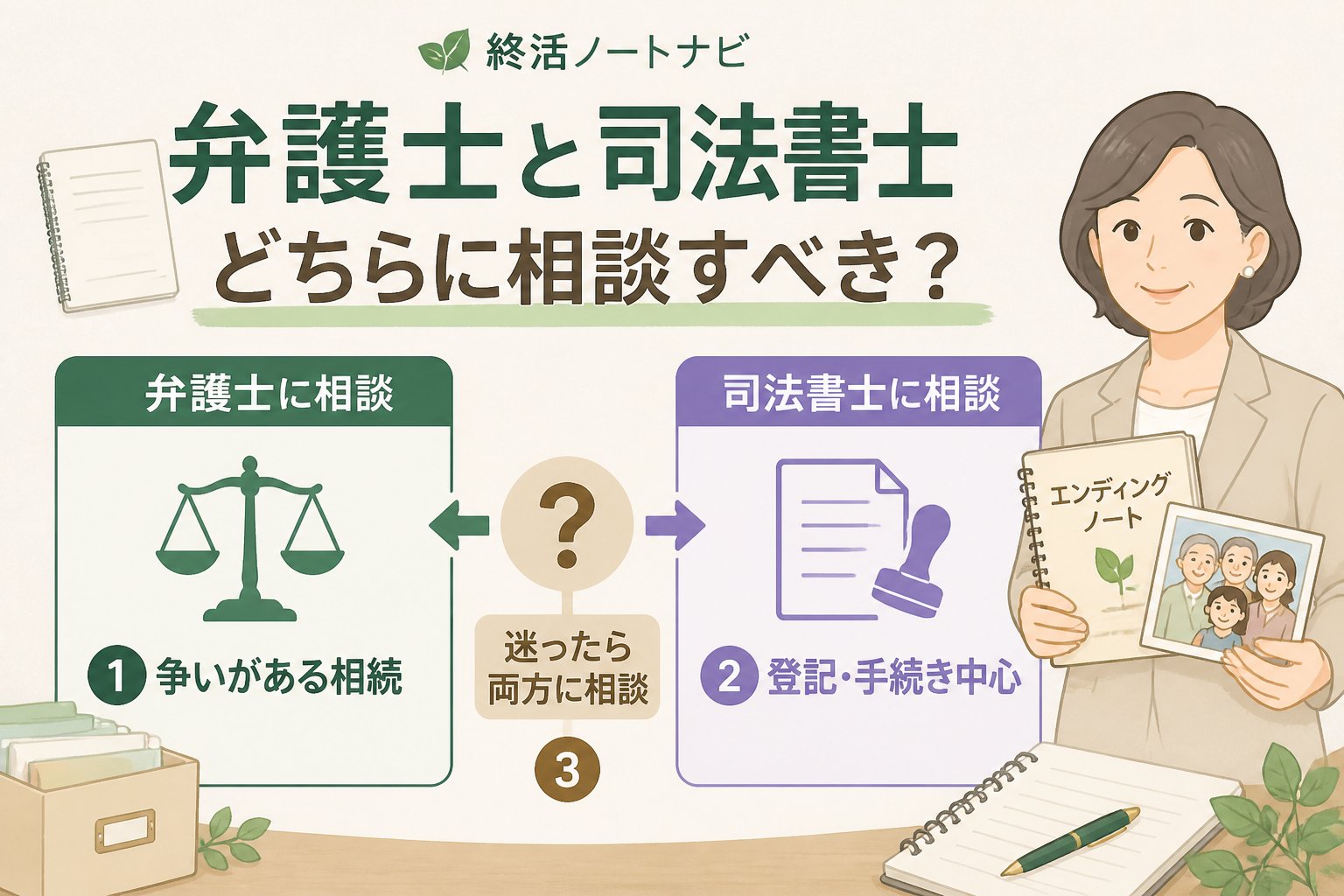 相続 弁護士と司法書士どちらに相談すべき？比較ポイント
