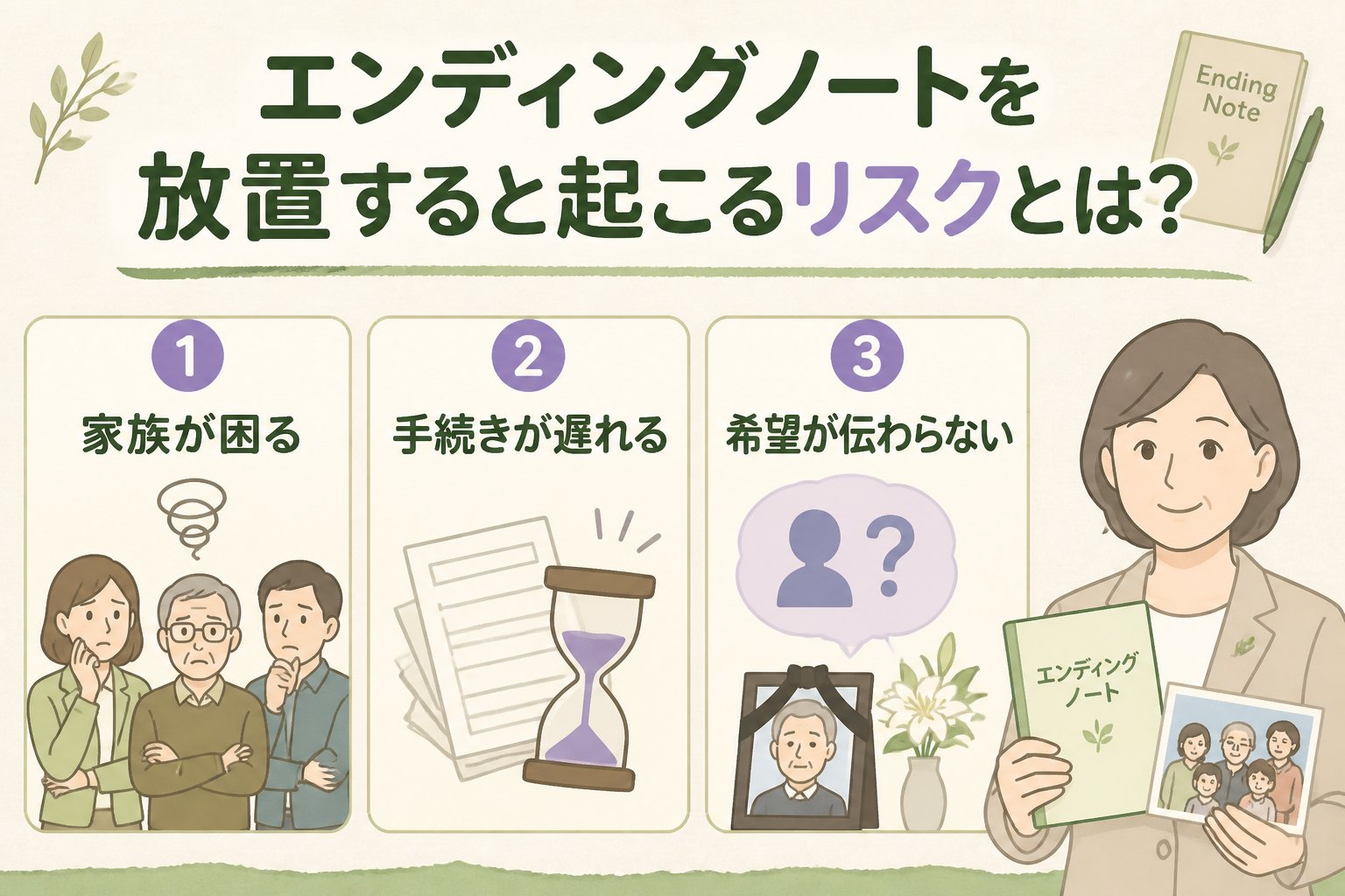 エンディングノート エンディングノートを放置すると起こるリスクとは？