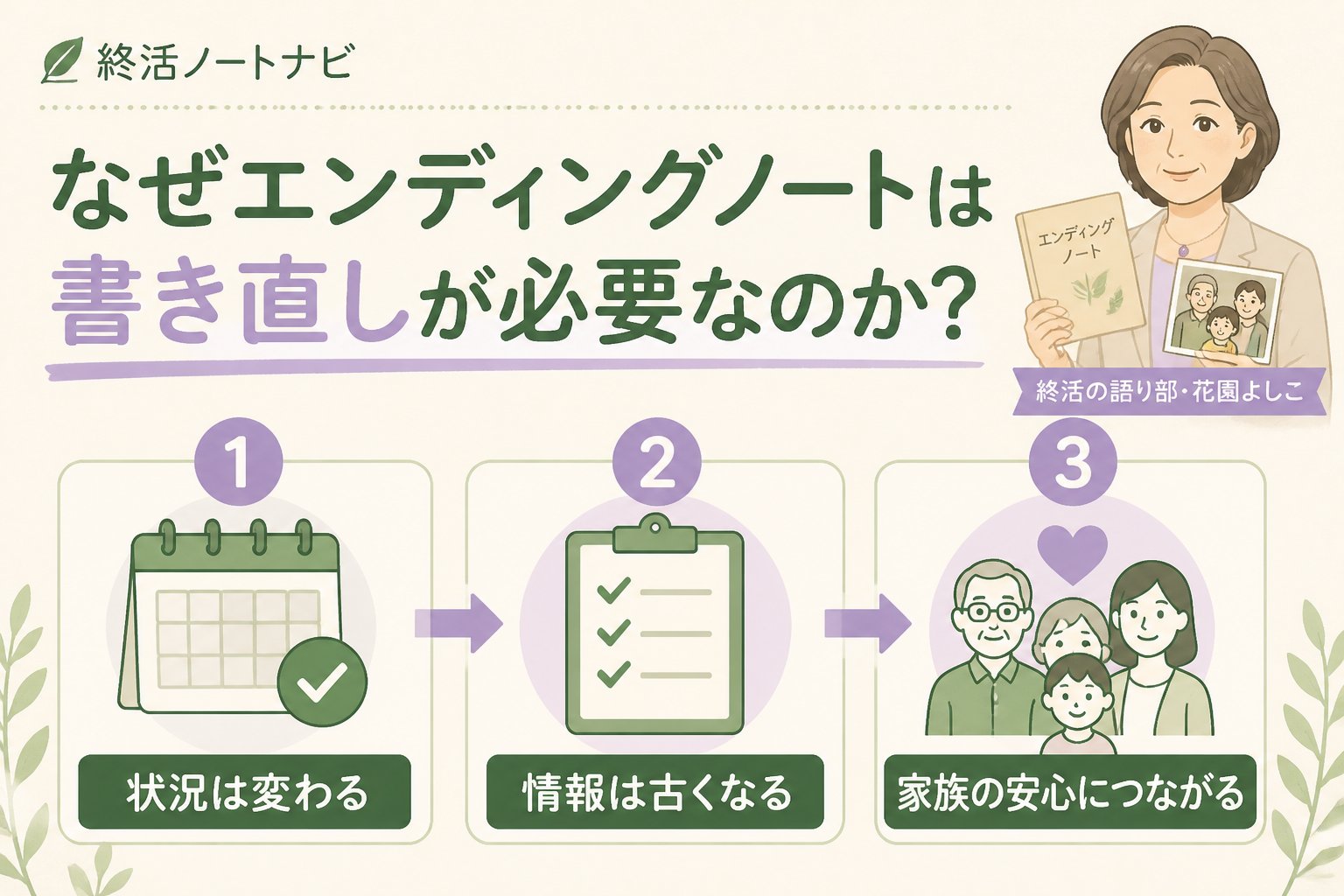 エンディングノート なぜエンディングノートは書き直しが必要なのか？