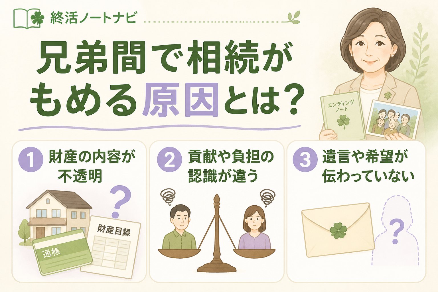 相続 兄弟間で相続がもめる原因とは？