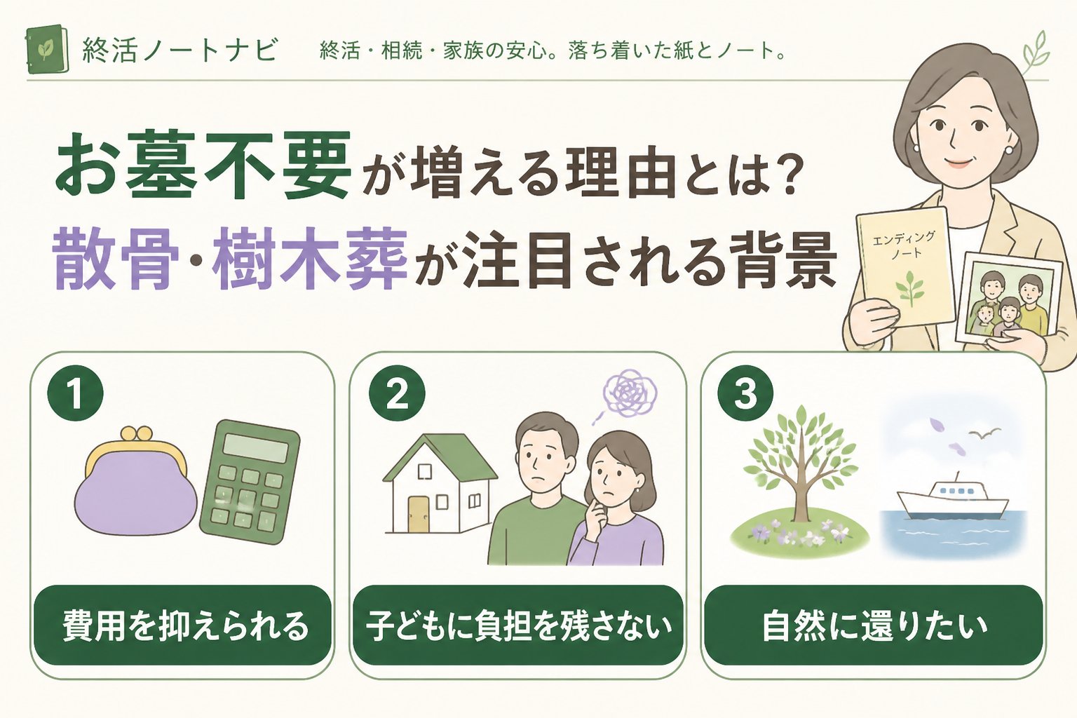 葬儀 お墓不要が増える理由とは？散骨・樹木葬が注目される背景