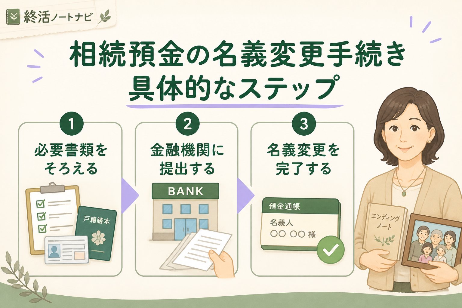 相続 相続預金の名義変更手続きの具体的なステップ