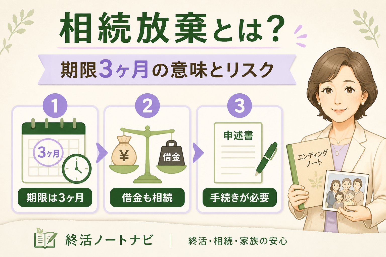 相続 相続放棄とは？期限3ヶ月の意味とリスク