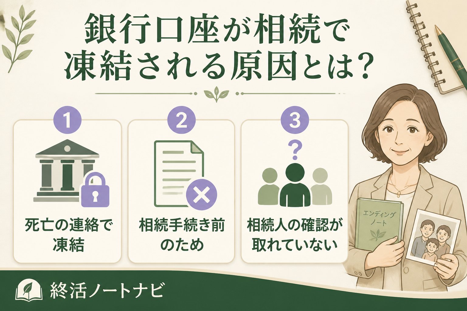 相続 銀行口座が相続で凍結される原因とは？
