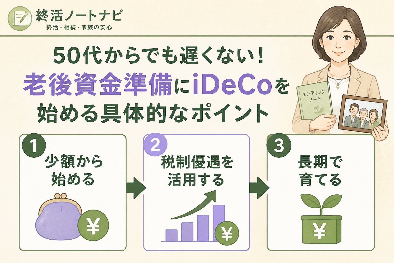 老後資金 50代からでも遅くない！老後資金準備にiDeCoを始める具体的なポイント