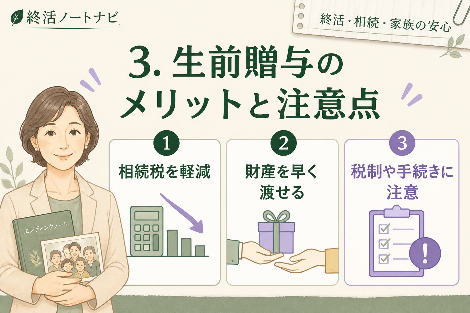相続 3. 生前贈与のメリットと注意点