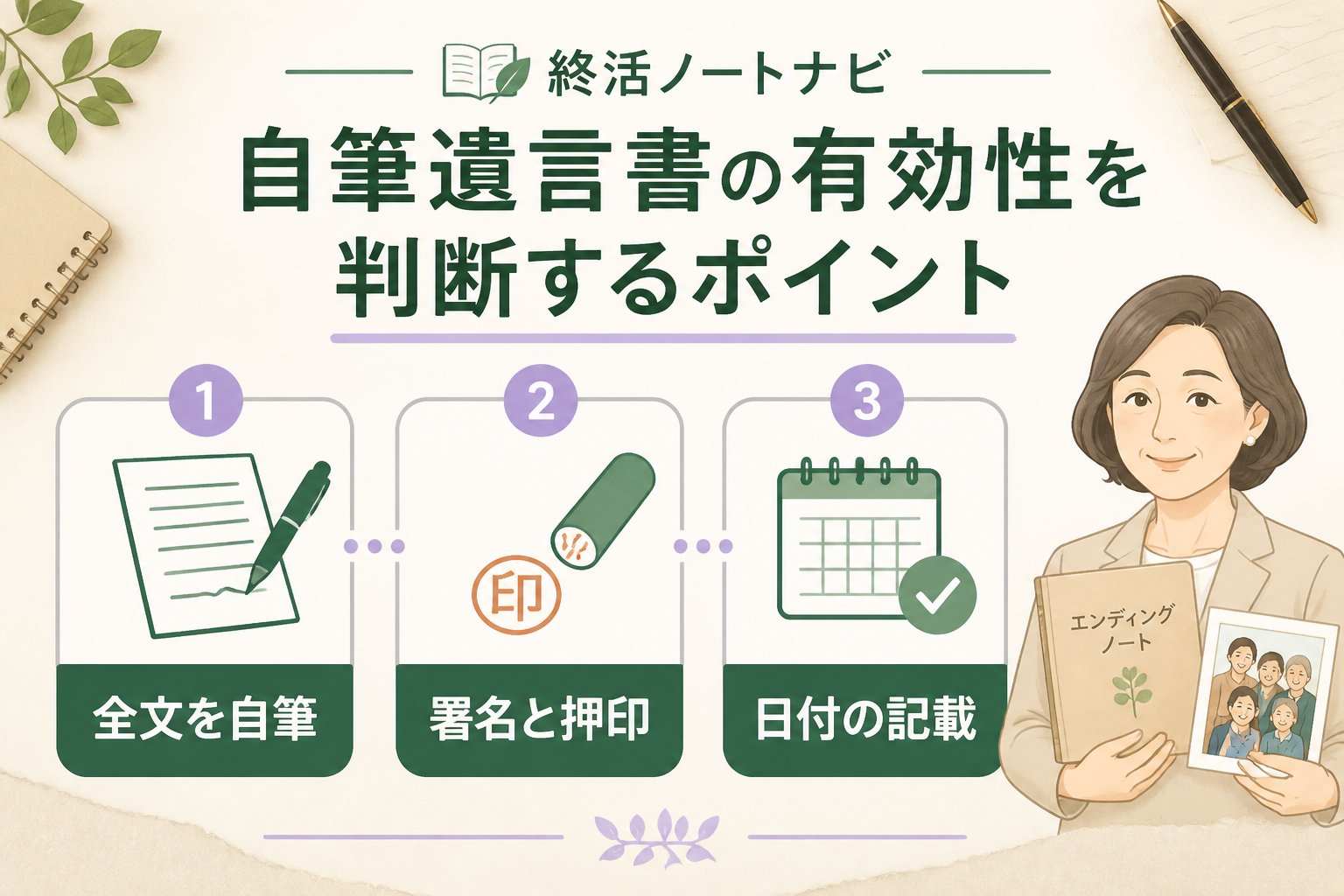 相続 自筆遺言書の有効性を判断するポイント