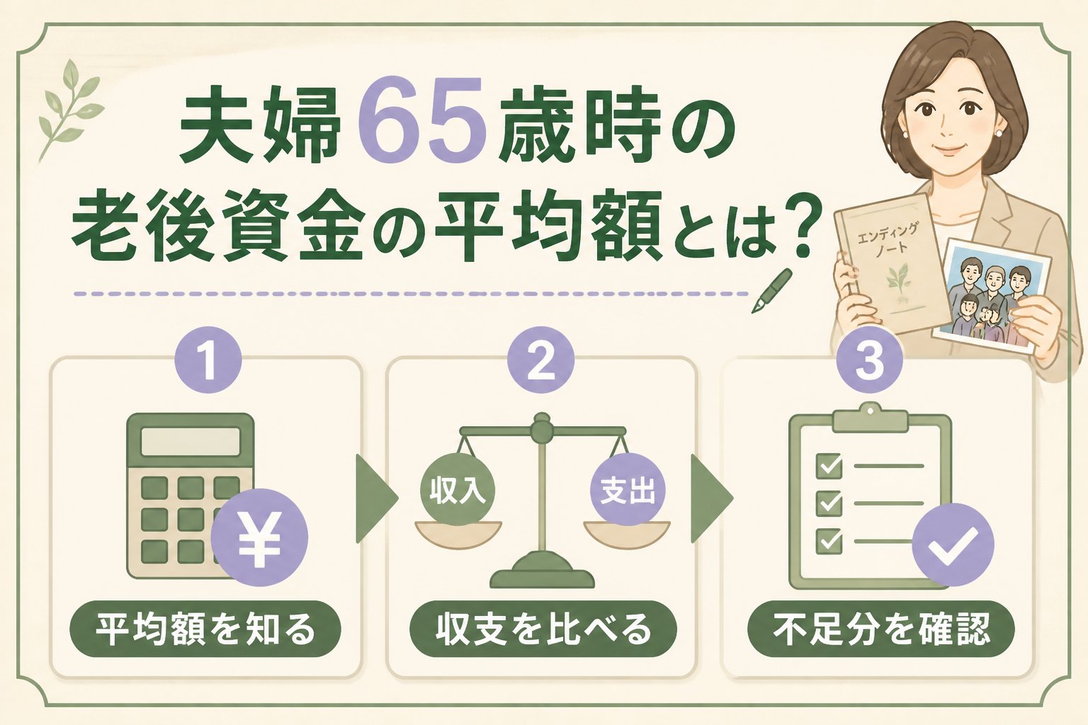 老後資金 夫婦65歳時の老後資金の平均額とは？