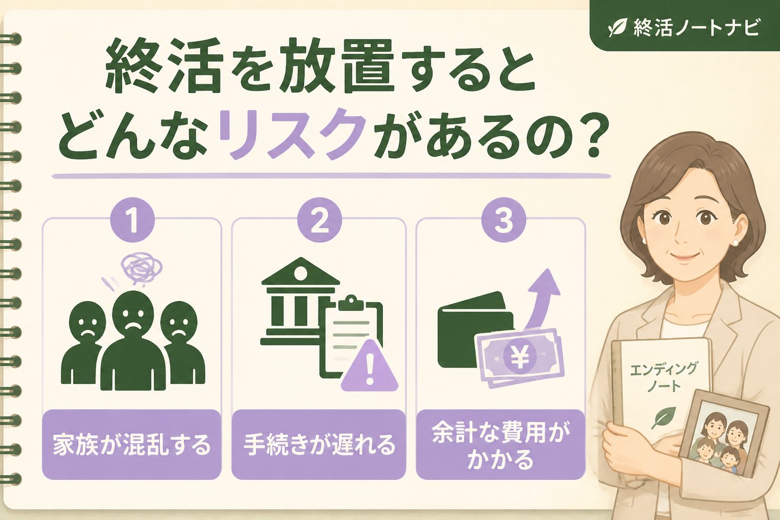 エンディングノート 終活を放置するとどんなリスクがあるの？