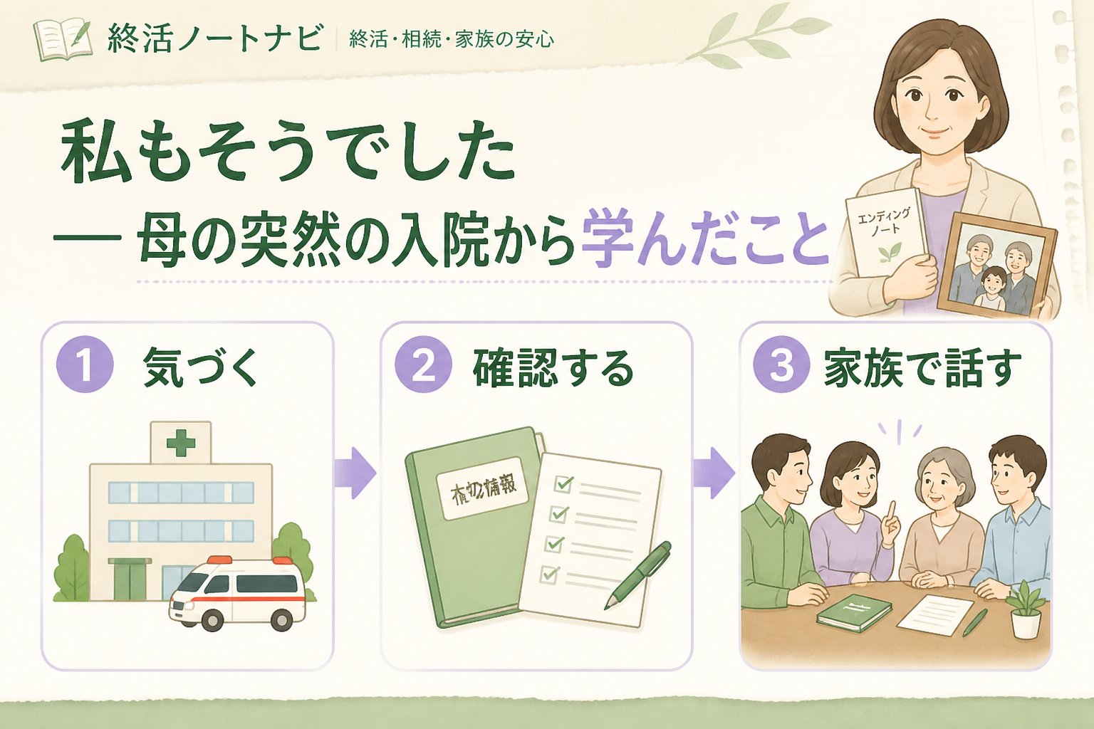 葬儀 私もそうでした―母の突然の入院から学んだこと