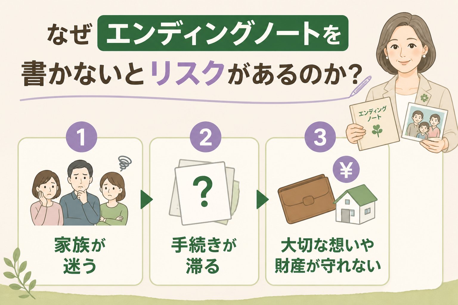 エンディングノート なぜエンディングノートを書かないとリスクがあるのか？