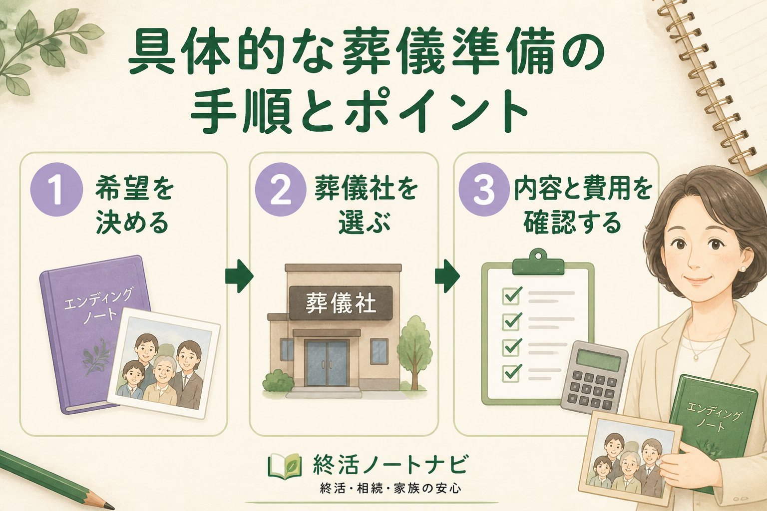 葬儀 具体的な葬儀準備の手順とポイント