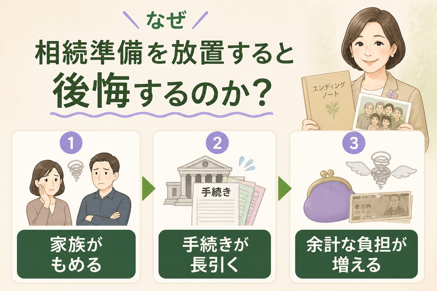 相続 なぜ相続準備を放置すると後悔するのか？