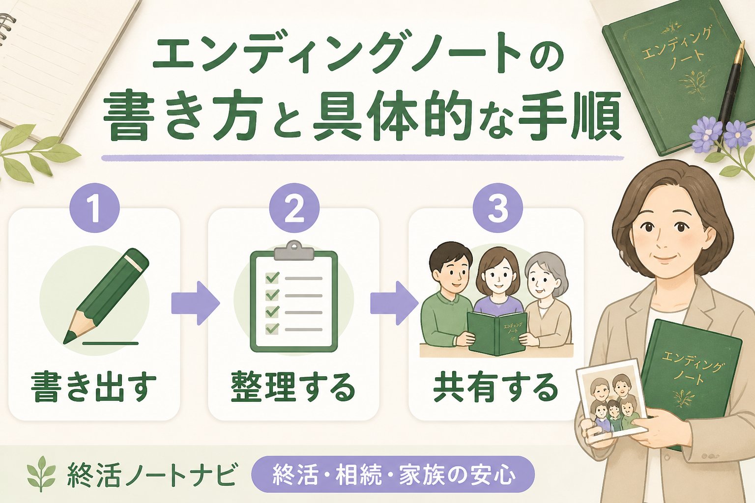 エンディングノート エンディングノートの書き方と具体的な手順