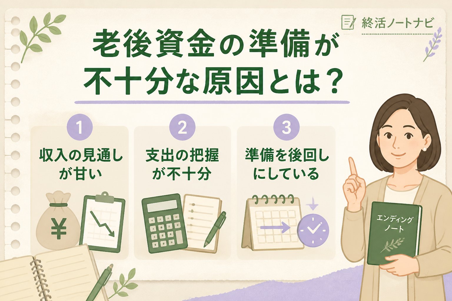 老後資金 老後資金の準備が不十分な原因とは？