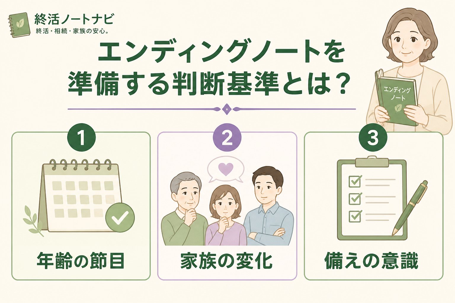 エンディングノート エンディングノートを準備する判断基準とは？