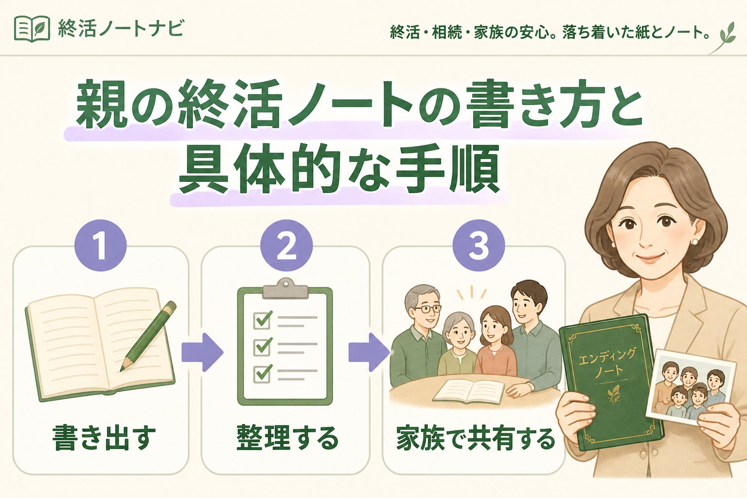 エンディングノート 親の終活ノートの書き方と具体的な手順