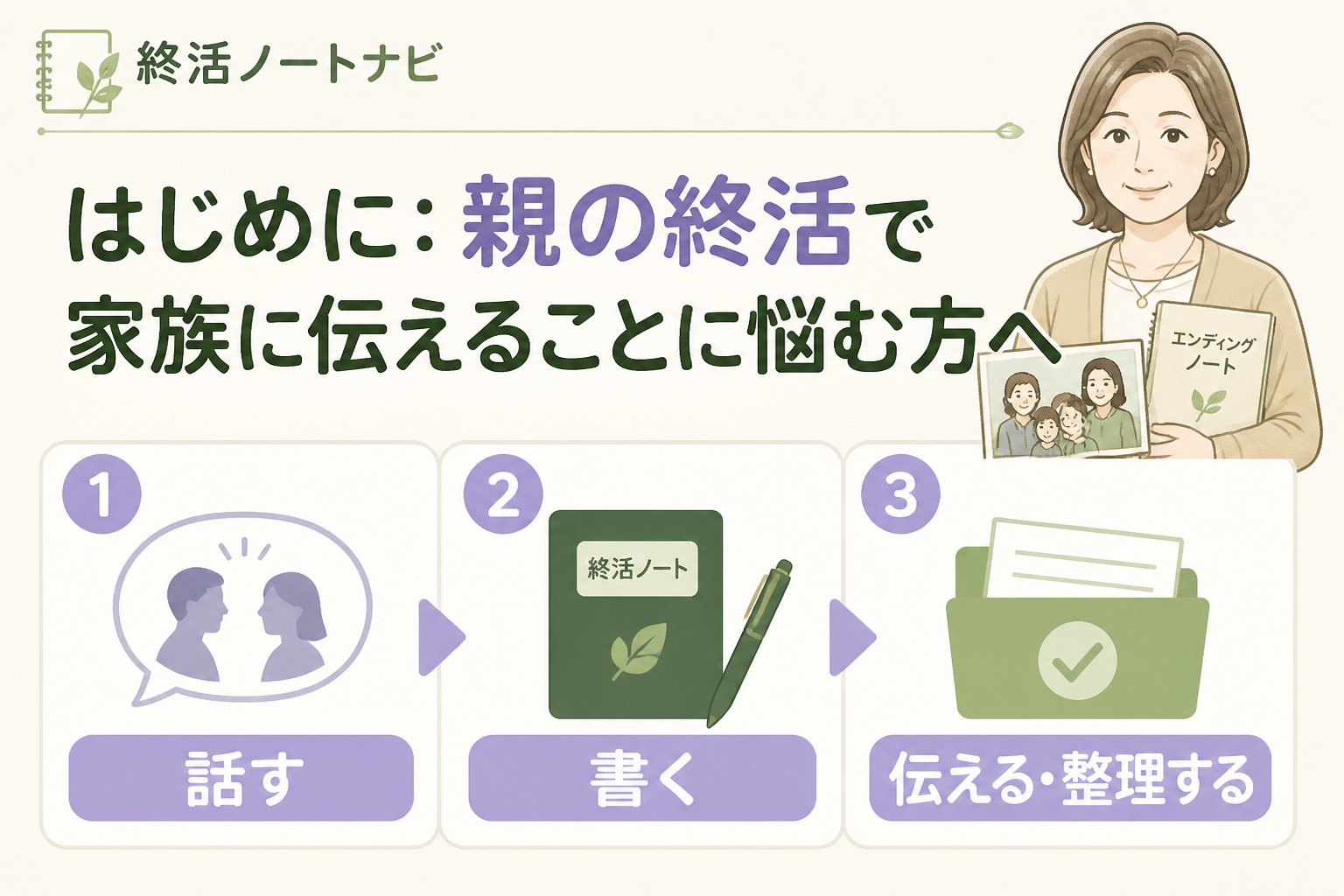 エンディングノート はじめに：親の終活で家族に伝えることに悩む方へ
