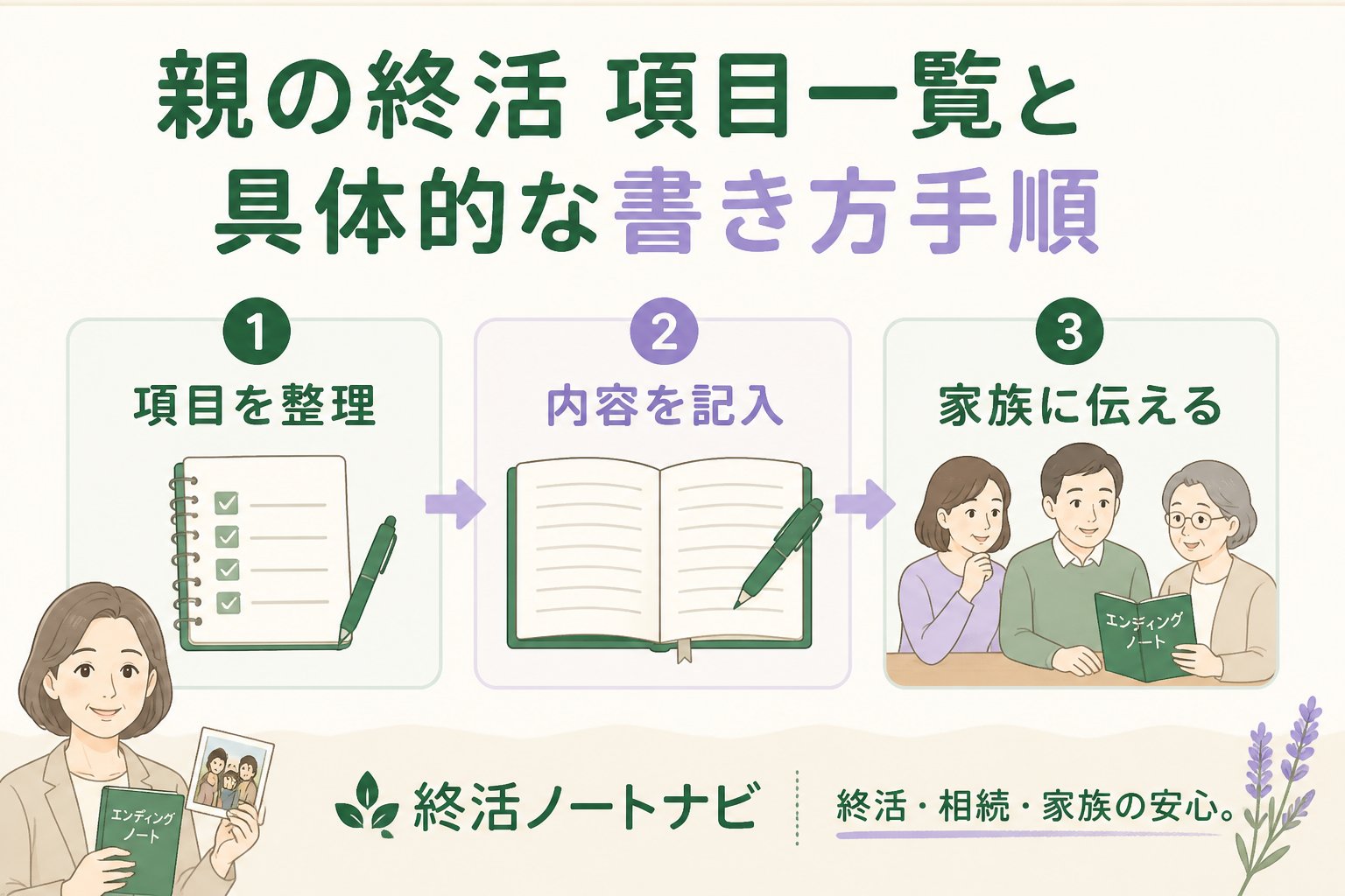 エンディングノート 親の終活 項目一覧と具体的な書き方手順