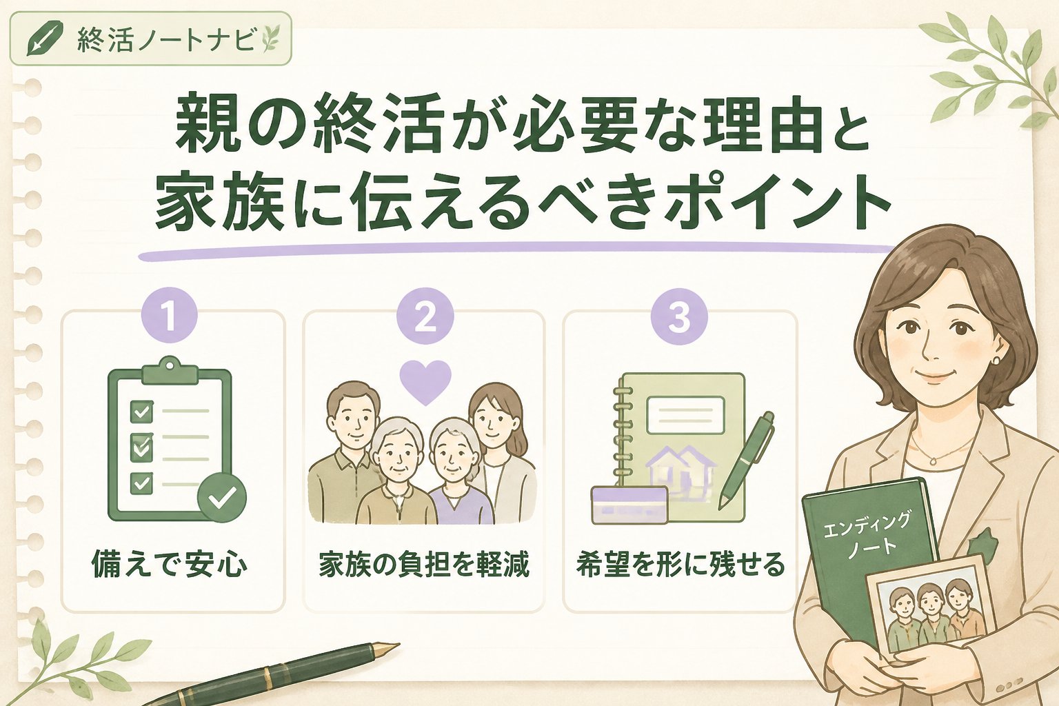 エンディングノート 親の終活が必要な理由と家族に伝えるべきポイント