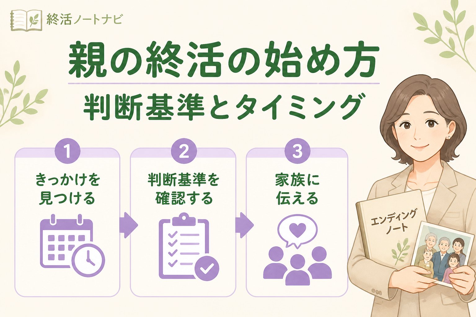 エンディングノート 親の終活の始め方:判断基準とタイミング