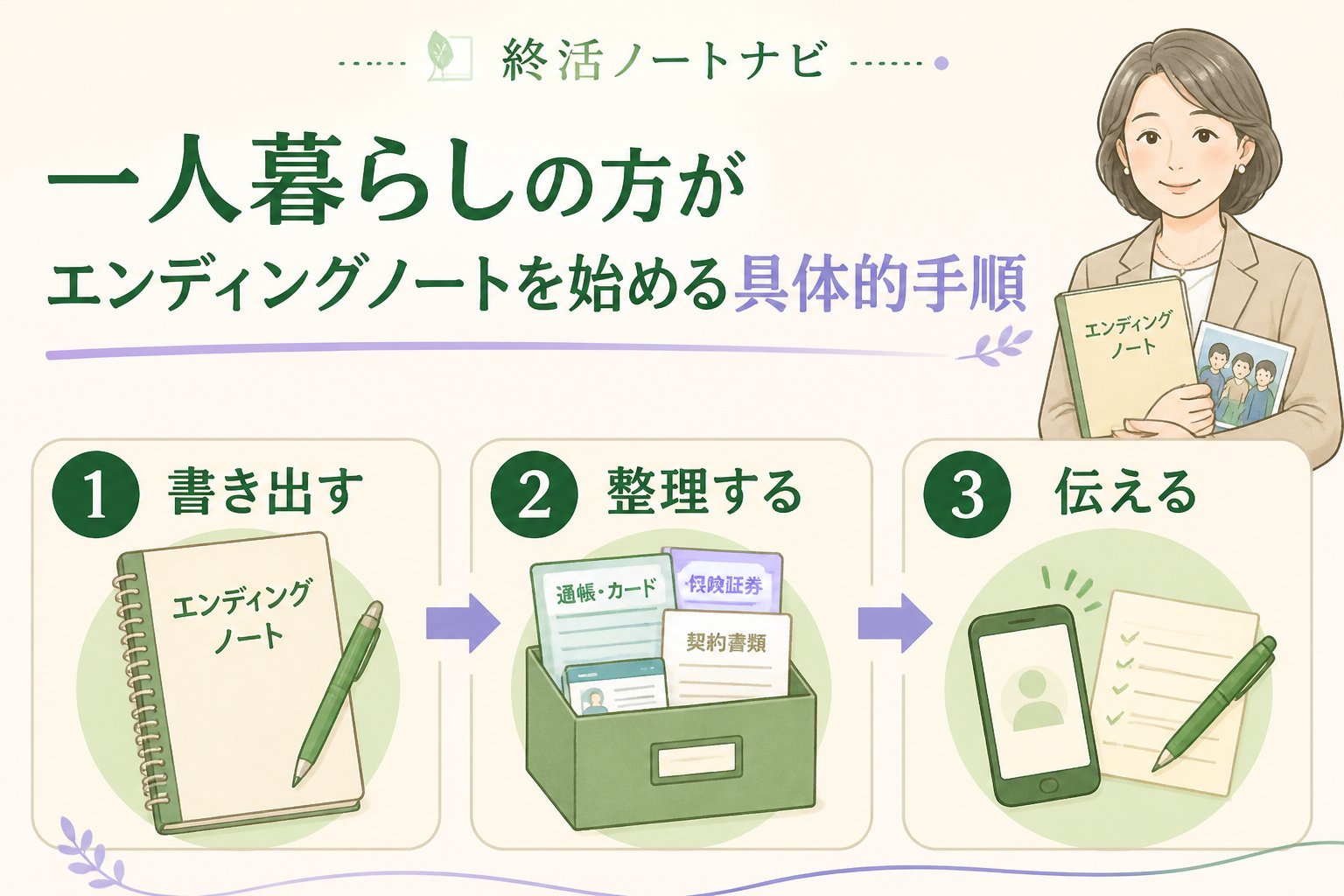エンディングノート 一人暮らしの方がエンディングノートを始める具体的手順