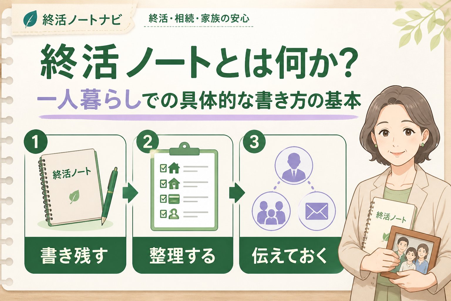 エンディングノート 終活ノートとは何か?一人暮らしでの具体的な書き方の基本