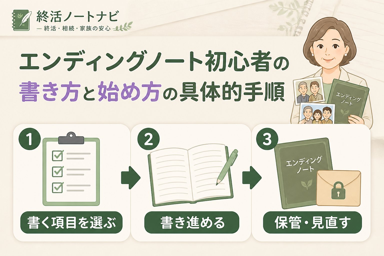 エンディングノート エンディングノート初心者の書き方と始め方の具体的手順
