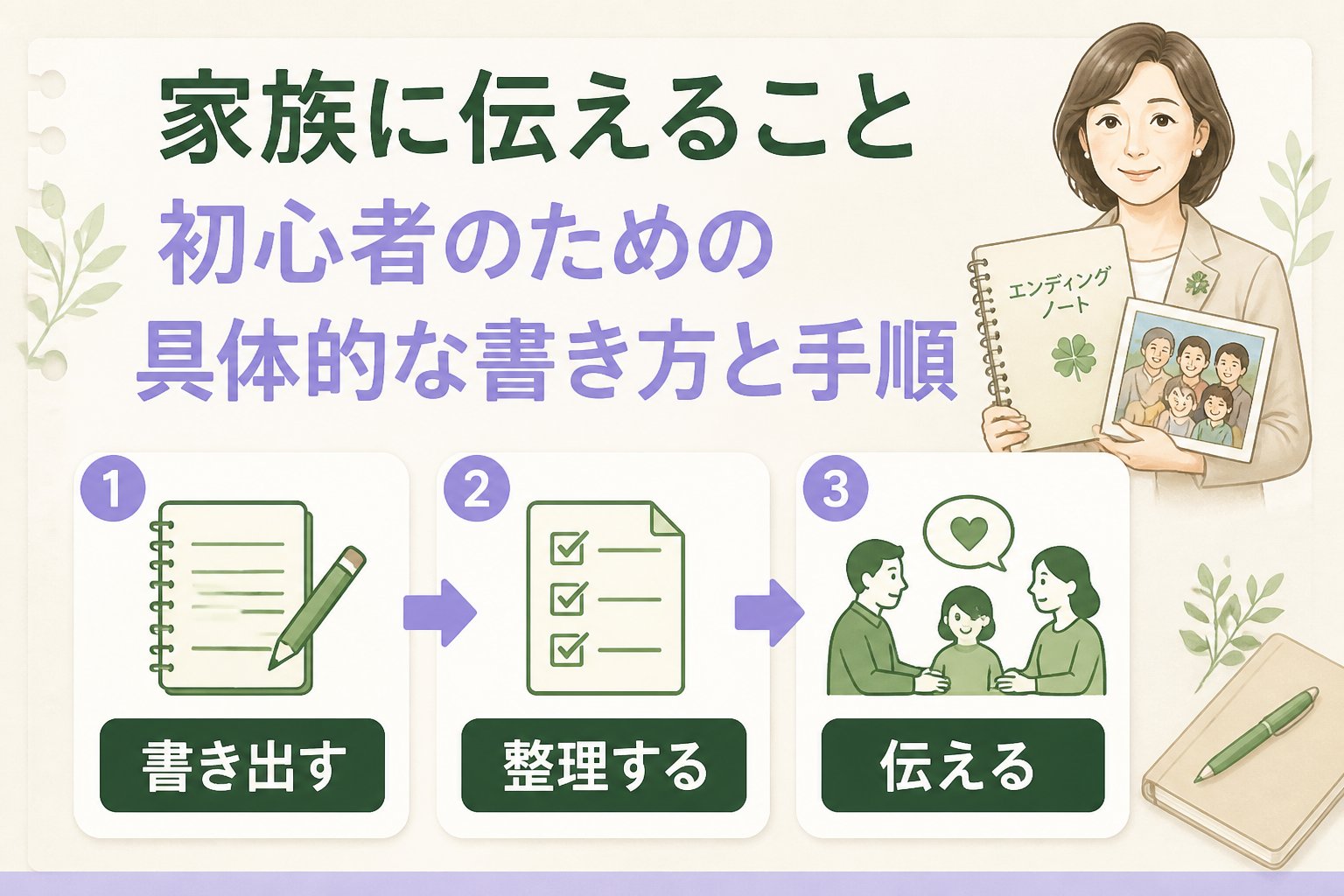 エンディングノート 家族に伝えること初心者のための具体的な書き方と手順