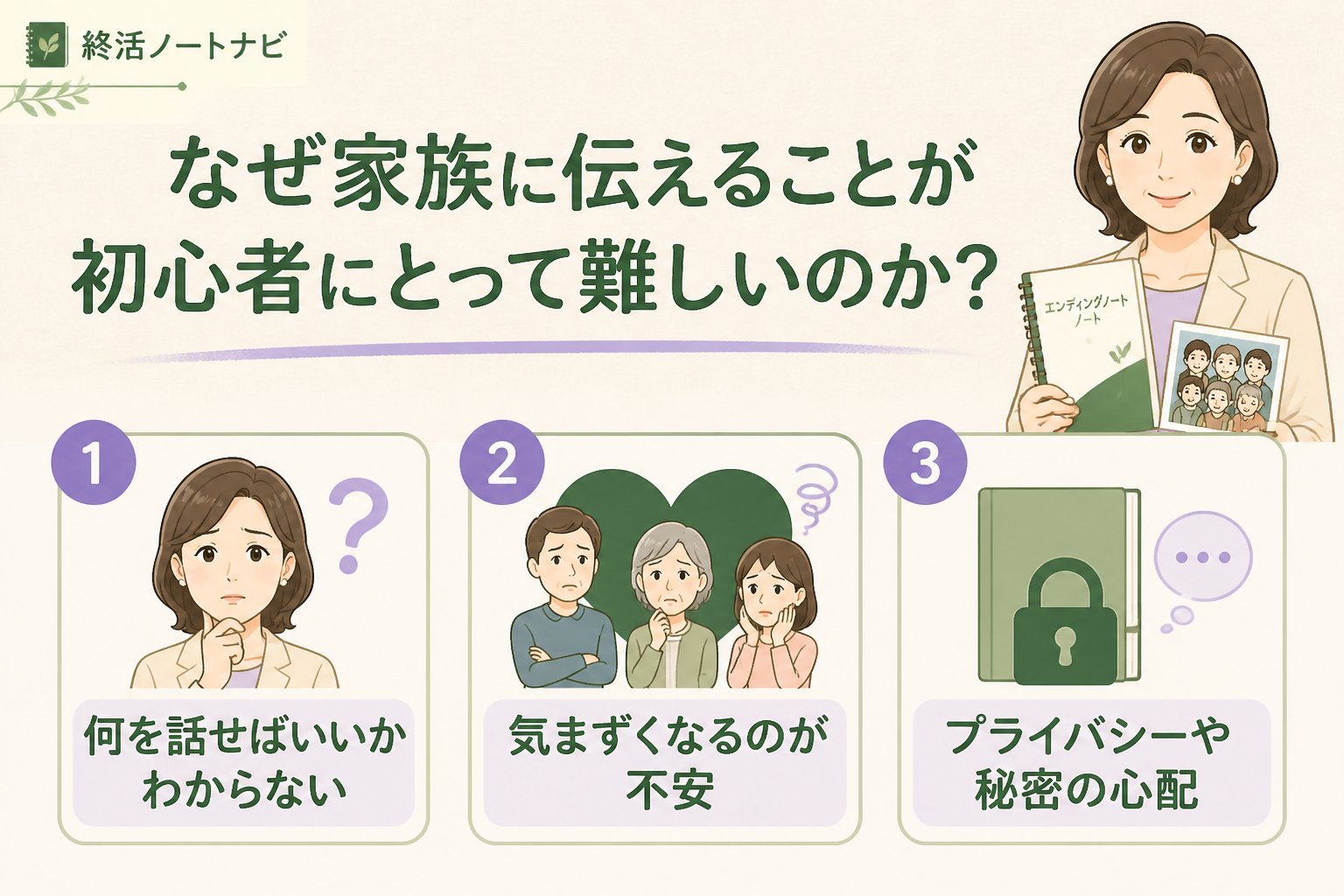 エンディングノート なぜ家族に伝えることが初心者にとって難しいのか？