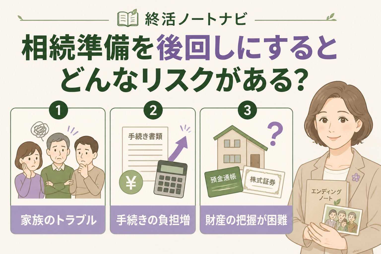 相続 相続準備を後回しにするとどんなリスクがある?